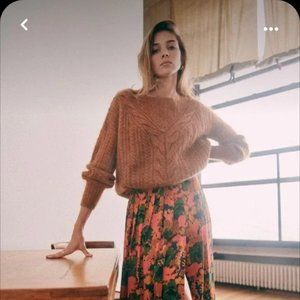 Sezane Marius Jumper / Sweater Knitwear, Marled Camel (Brown) - Size M